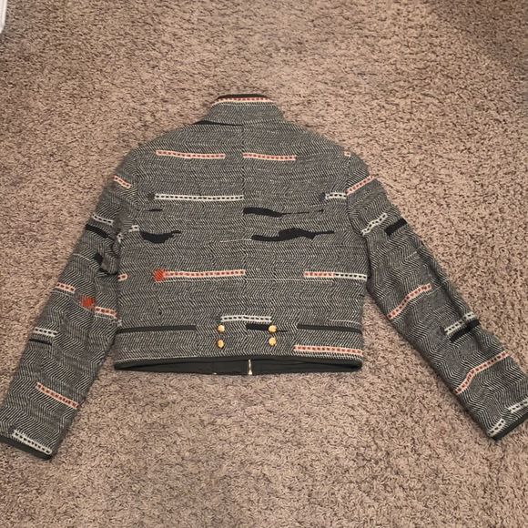 Vintage Carlisle Crop Moto Wool Jacket size 6 - Picture 9 of 16